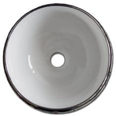 Maxwhite Umývadlo na dosku PROSECCO okrúhle, chrómový dekor - 31x31x15,5cm