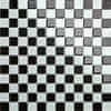Mozaika CH4011PM sklenená biela čierna šachovnica 30x30cm sklo