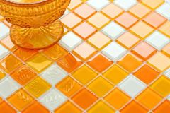 Maxwhite Mozaika CH4008PM sklenená biela oranžová 30x30cm sklo