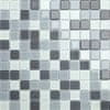 Mozaika CH4018PM sklenená šedá biela 30x30cm sklo