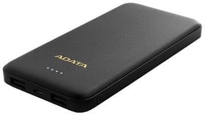 A-Data PowerBank AT10000 - externá batéria pre mobil / tablet 10000mAh, čierna