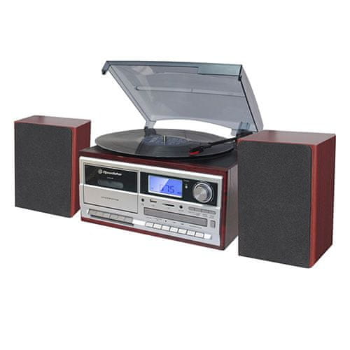 Roadstar Mikrosystém s gramofónom , HIF-8892 EBT s gramofónom, BT, MP3, CD, CD-R, RW