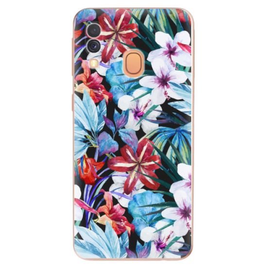 iSaprio Silikónové puzdro - Tropical Flowers 05 pre Samsung Galaxy A40