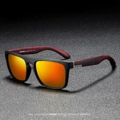 KDEAM Sunbury 12 slnečné okuliare, Black / Wood Red