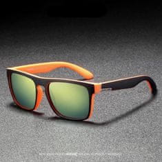 KDEAM Sunbury 11 slnečné okuliare, Black & Orange / Yellow