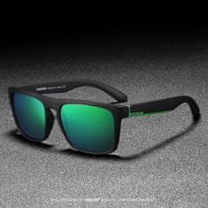 KDEAM Sunbury 14 slnečné okuliare, Black & Green / Green