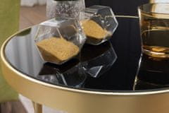 Bruxxi Odkladací stolík Cala, 46 cm, čierna/zlatá