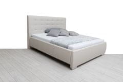 Manželská posteľ ADELA 2, 180x200 cm s úložným priestorom, biela