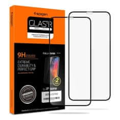Spigen Full Cover Tr Slim 2-pack ochranné sklo na iPhone 11 Pro / XS / X, čierne