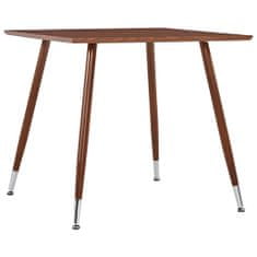 Vidaxl Jedálenský stôl, hnedý 80,5x80,5x73 cm, MDF