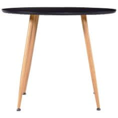 Vidaxl Jedálenský stôl, čierno dubový 90x73,5 cm, MDF