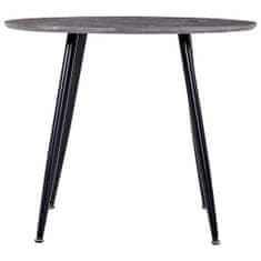 Vidaxl Jedálenský stôl betónový a čierny 90x73,5 cm MDF