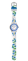 CLOCKODILE Strieborné trblietavé dievčenské hodinky FAIRIES