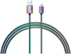 Yenkee YCU 351 Oceľový USB C kábel / 1 m