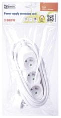 EMOS Predlžovací kábel - 3 zásuvky, 3 m, 3× 1,5mm2, biely (1902030308)