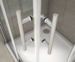 H K Sprchovací kút obdĺžnikový, SIMPLE 110x70 cm L/P variant, rohový vstup vrátane sprchovej vaničky z liateho mramoru