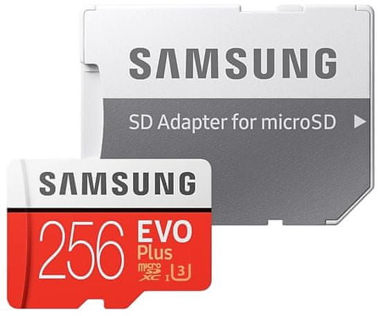 SAMSUNG micro SDXC 256GB EVO Plus + SD adaptér (MB-MC256HA/EU)
