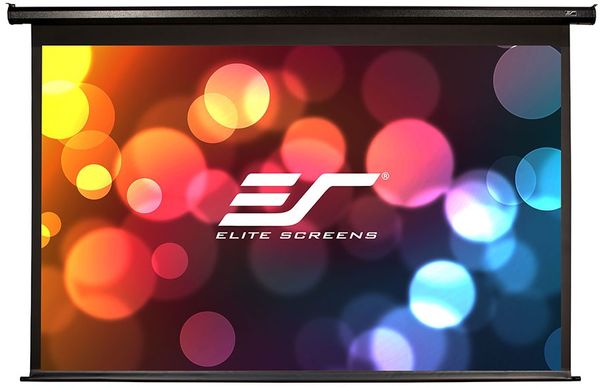 Elite-Screens elektrická roleta, 125 × 221 cm, 100'', 16:9 (ELECTRIC100H) 100 palcová biela čierne okraje kontrast široký pozorovací uhol