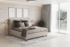 We-Tec Manželská posteľ ANITA 2 bez olemovania, béžová, 180x200 cm s úložným priestorom