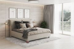 We-Tec Manželská posteľ ANITA 2 bez olemovania, béžová, 180x200 cm s úložným priestorom