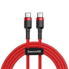 BASEUS Cafule kábel USB-C / USB-C 60W QC 3.0 1m, červený