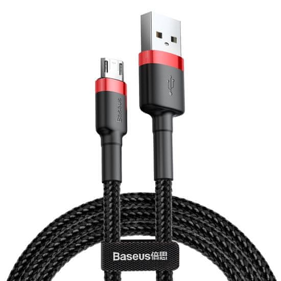 BASEUS Cafule kábel USB / micro USB QC 3.0 1.5A 2m, čierny/červený