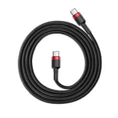 BASEUS Cafule kábel USB-C / USB-C 60W QC 3.0 1m, čierny/červený
