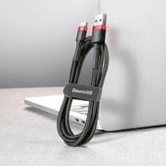 BASEUS Cafule kábel USB / USB-C Quick Charge 3.0 2m, čierny/červený 