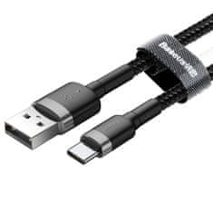 BASEUS Cafule kábel USB / USB-C QC 3.0 2A 3m, čierny/sivý
