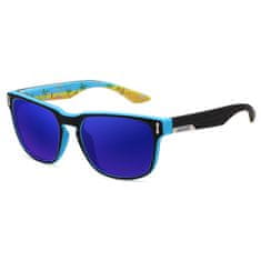 KDEAM Andover 6 slnečné okuliare, Black & Pattern / Blue