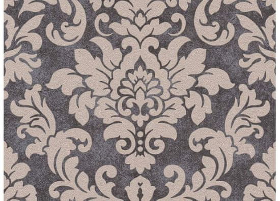 A.S. Création Tmavá ornamentálna tapeta - čierna, strieborná 37270-4 - tapety do spálne