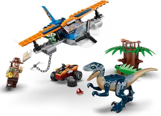 LEGO Jurassic World 75942 Velociraptor: Záchranná misia s dvojplošníkom