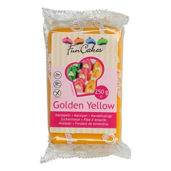 FunCakes Vynikajúci marcipán zlato-žltý 250 g