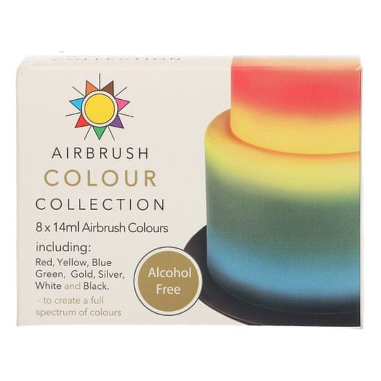 Súprava farieb na airbrush bez alkoholu 8 x 14 ml