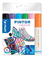 Pilot Set dekoratívnych popisovačov Pintor M, 6 farieb fun, 1,4 mm