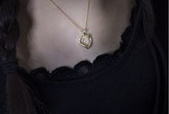 Beneto Pozlátený strieborný náhrdelník so srdcom AGS1138/47-GOLD (retiazka, prívesok)
