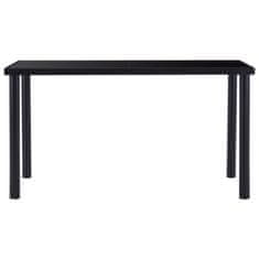 Petromila vidaXL Jedálenský stôl, čierny 140x70x75 cm, tvrdené sklo