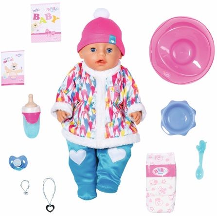 BABY born Soft Touch, bábika v zimnom oblečení, 43 cm