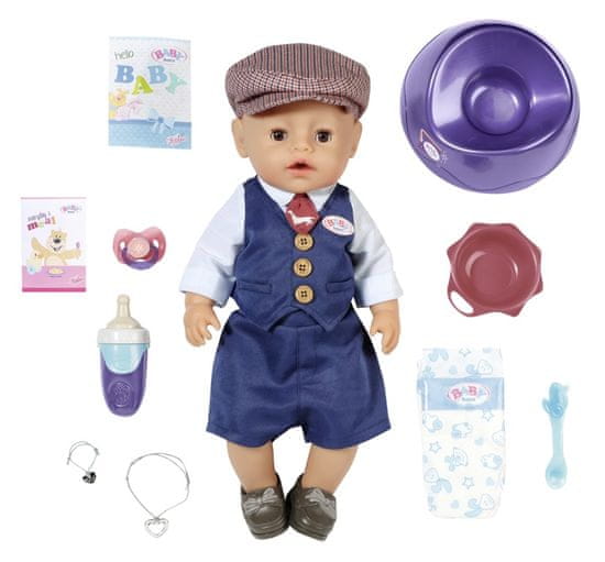 BABY born Soft Touch, chlapček v elegantnom oblečení, 43 cm