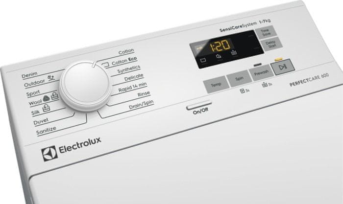 Spredu plnená práčka Electrolux PerfectCare 600 EW6T5061 Krátky program