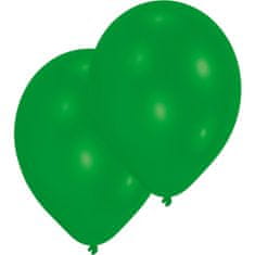 Amscan 10 ks latexových balónikov zelenej farby 27,5 cm