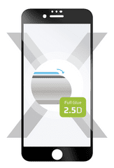 FIXED Ochranné tvrdené sklo Full-Cover pre Apple iPhone 7/8/SE (2020), lepenie cez celý displej, čierne (FIXGFA-100-BK)