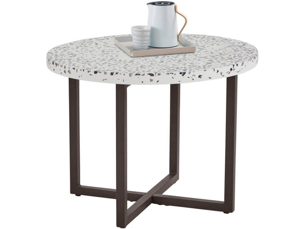 Danish Style Odkladací stolík Stephanie, 60 cm, biela