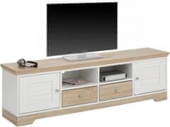 Danish Style Tv stolík Ramo, 160 cm, biela