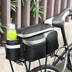MG Bicycle Bike Pannier cyklistická zadná taška s popruhom, 6l, čierna