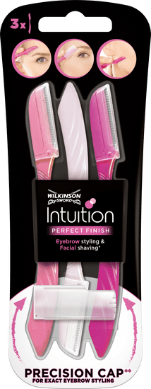 Wilkinson Sword Intuition Perfect Finish zarovnávač obočia 3 kusy