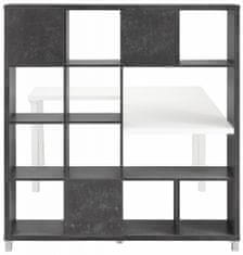 Danish Style Stôl s knižnicou Kera, 153 cm, sivá/biela