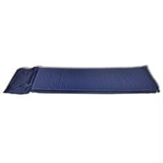 Vidaxl Modrá nafukovacia matrac s vankúšom 6 x 66 x 200 cm
