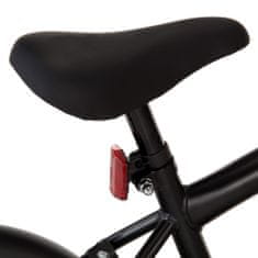 Vidaxl Detský bicykel s predným nosičom čierny a oranžový 12 palcový