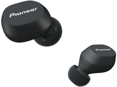 bezdrôtové Bluetooth 5.0 slúchadlá pioneer so-c5tw 6mm meniče super zvuk s výraznými basmi handsfree ovládanie hlasom podpora hlasových asistentov zabudované tlačidla výdrž 5 h na nabitie nabíjacie púzdro automatické párovanie IPX5 ochrana voči vode vhodné pre športovcov ambient režim